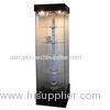 Free Standing Glass Showcase Display Adjustable with Mirror Deck for Jewelry