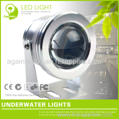 Silver/Black 10w RGB LED underwater Light IP68