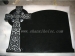 Shanxi black granite G1405 tombstone with a cross