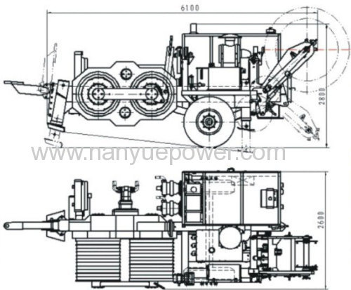 40 T Cable winch puller electric power distribution electricity transmission line conductor tension stringing equipments