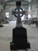Shanxi black granite G1405 tombstone with a cross