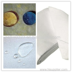 Oil-water repellent polyester needle felt