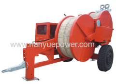 10T Hydraulic wire cable winch puller tensioner electric power transmission line conductor tension stringing equipments