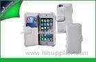 Stylish White Iphone 5 Protective Flip PU Leather Case With Stand / Card Slot