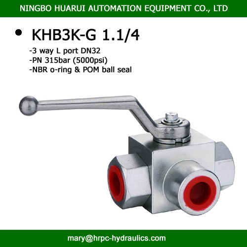 BK3-G1 1/4 high pressure 4568psi 3 way ball valve