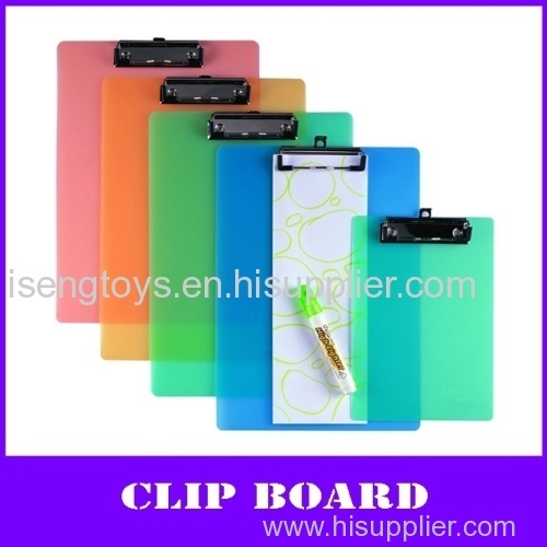 color pp clipboard with metal clip (80pages)
