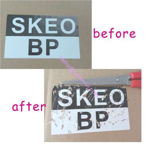 Supply hot sale cheap easy destructible permanent vinyl stickers