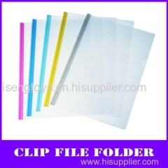 clear a4 pp slide grip report cover (transparent bar)