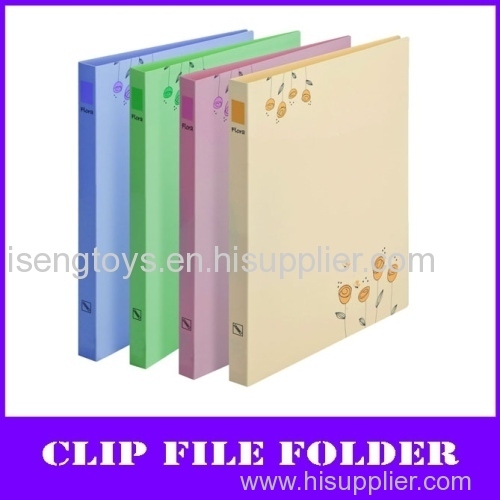 fashion flowers a4 pp file folder (with clip and board)