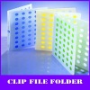 unique holes design color a4 pp clip file folder