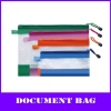 color a4 pvc zipper file mesh bag