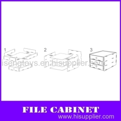 3-layers desktop pp A4 file cabinet