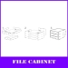 3-layers desktop pp A4 file cabinet