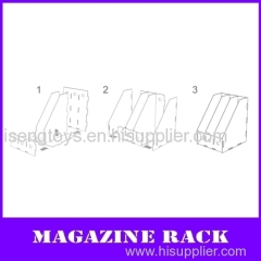 3-units a4 pp Magazine file holder