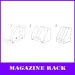 3-units a4 pp Magazine file holder