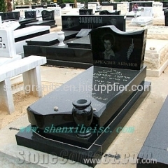 Shanxi black granite G1401 tombstone with different pattems