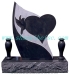 Shanxi black granite G1405 tombstone with different pattem