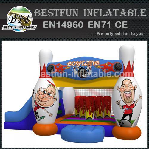 Bowling theme inflatable combo