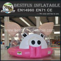 Cute pink inflatable piggy bouncer