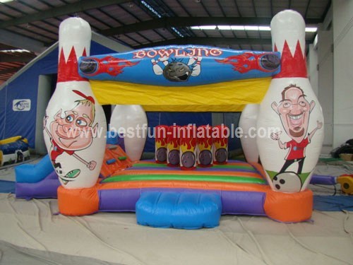 Bowling theme inflatable combo