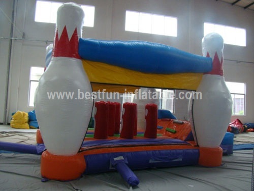 Bowling theme inflatable combo