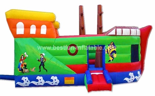 Commercial selling inflatable pirate ship bounce