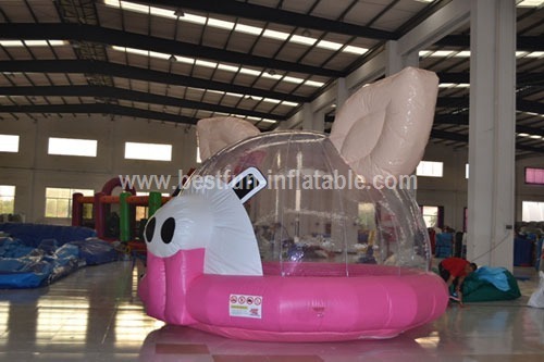 Cute pink inflatable piggy bouncer