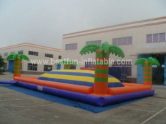 Inflatable jungle palm bouncer