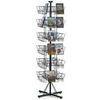 Wire Two sided Postcard Magazine Display Racks Stands with 8 wire shelves for exhibit