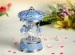 Musical Blue Polyresin Carousel