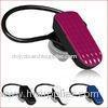 Pink Ear Hook Bluetooth Headset V3.0 / Purple Mobile Earpiece