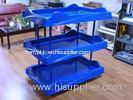 3 Layers Double Side Hypermarket Display Rack For Beverage Snack
