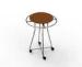 Round Shop Display Stands Double Sides Low Gondola Unit Metal
