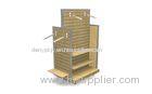 Commercial Garment display rack / MDF four side retail clothes display stand hangers