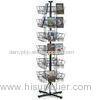 Wire Two sided Postcard Magazine Display Racks Stands with 8 wire shelves for exhibit
