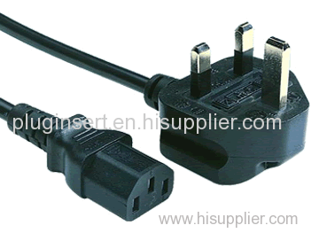 13A 250V UK power cord BS approved