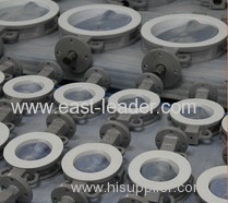Lined PTFE wafer End type Butterfly Valve