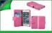 Flip Style Pink PU Leather Cell Phone Wallet Cases For Iphone 5s With Card Slot