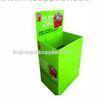 Green 1 Meter Height Store Cardboard Dump Bins For Retail With 4c Printing