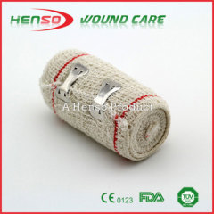 HENSO Hot Sale Elastic Red Line Cotton Crepe Bandage