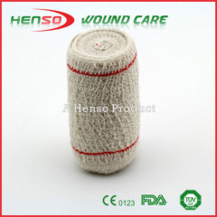 HENSO Hot Sale Elastic Red Line Cotton Crepe Bandage