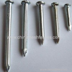 Standard galvanized steel concrete nails