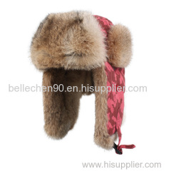 2014 winter rabbit hair russian trapper hat