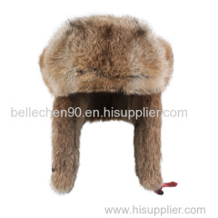 2014 winter rabbit hair russian trapper hat