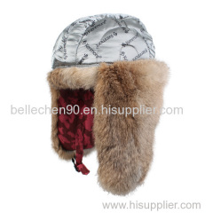 2014 winter rabbit hair russian trapper hat