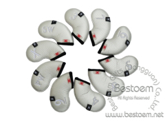 Golf Iron covers made of neoprene with PU leather embroidery number from BESTOEM