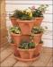 Stackable Flower Pots Multi functional Vertical Garden Plant Pots in Plastic