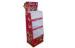 Chain Stores Red Cardboard Display Shelves For Choco-Pie Selling