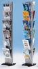 Portable Acrylic Double Side Floor Literature Magazine Display stand Rack 12 compartments