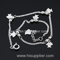 925 Sterling Silver Fish Fashion Anklets